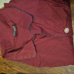 Burgundy Button-Up Pajama Set